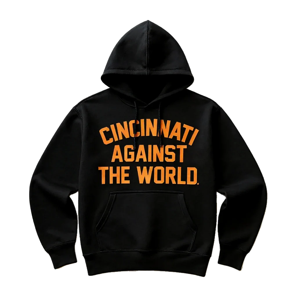 Black & Orange Cincinnati Against The World Hoody