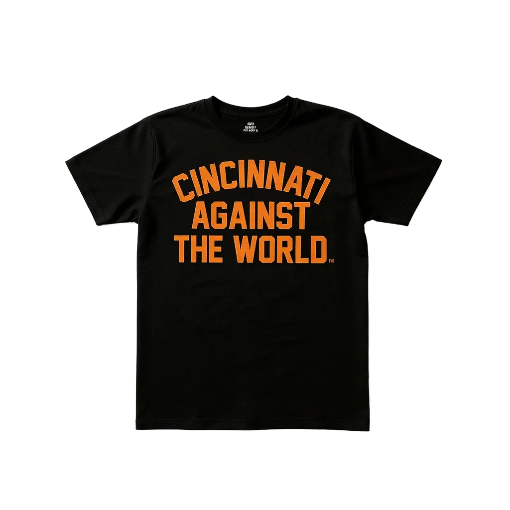 Black & Orange Cincinnati Against The World Tee