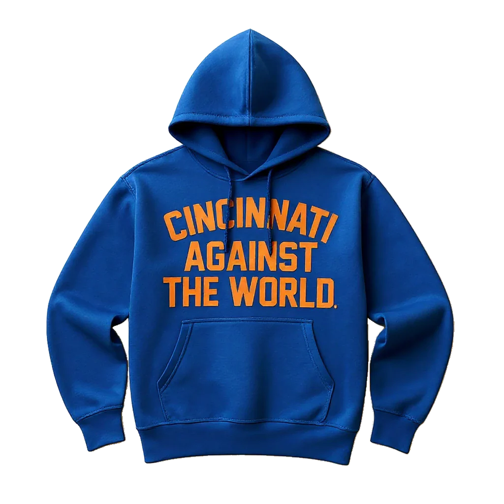 Blue & Orange Cincinnati Against The World Hoody