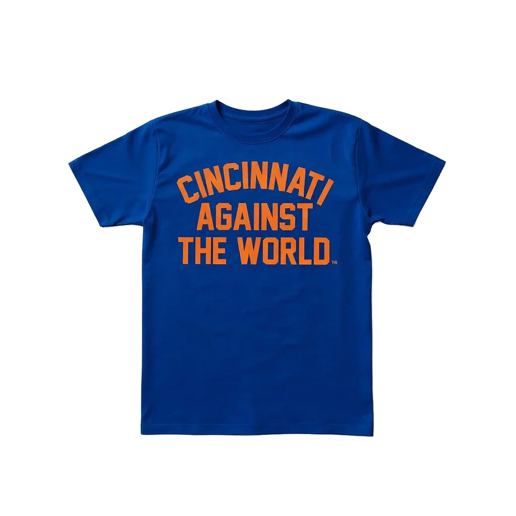 Blue & Orange Cincinnati Against The World Tee