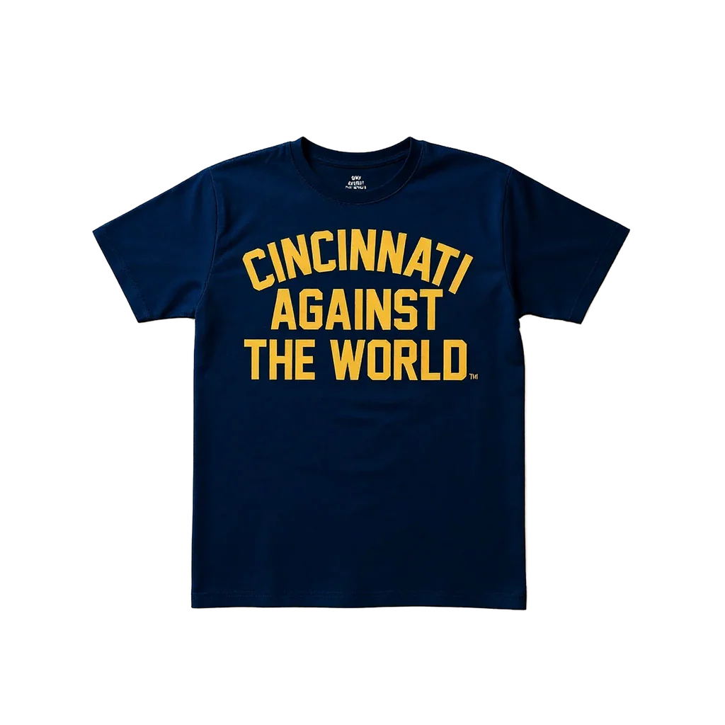 Blue & Yellow Cincinnati Against The World Tee