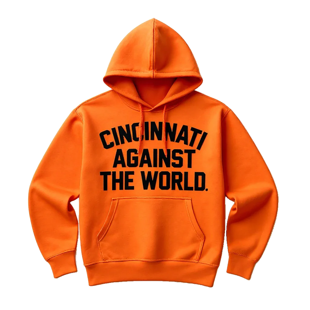 Orange & Black Cincinnati Against The World Hoody