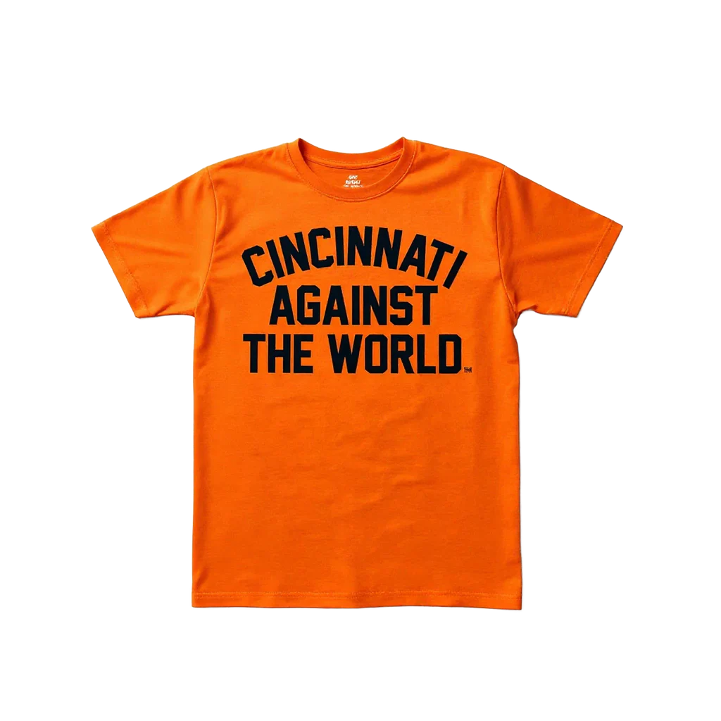 Orange & Black Cincinnati Against The World Tee