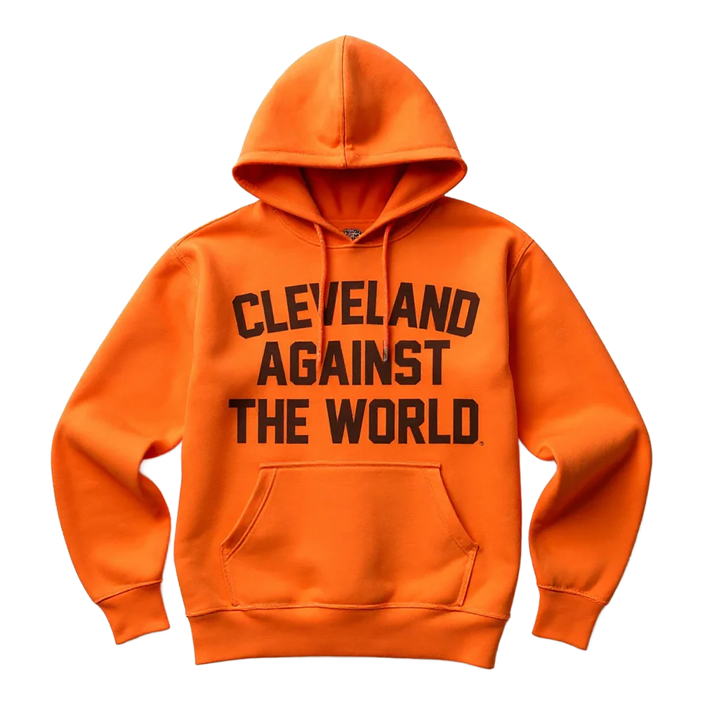 Orange & Brown Cleveland Against The World Hoody
