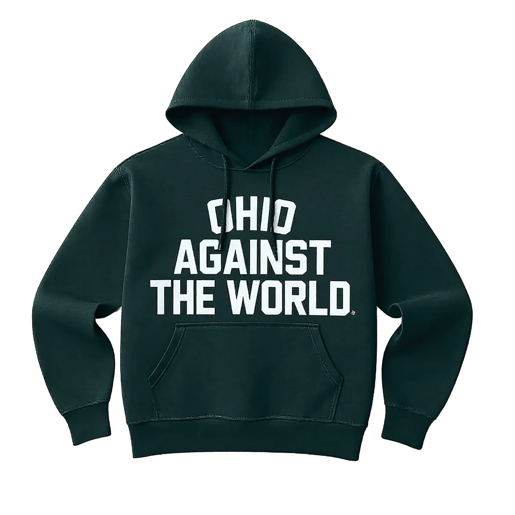 Green & White Ohio Against The World Hoody