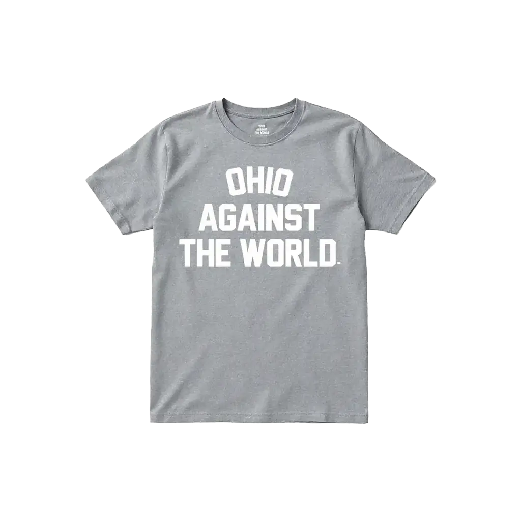 Grey & White Ohio Against The World Tee